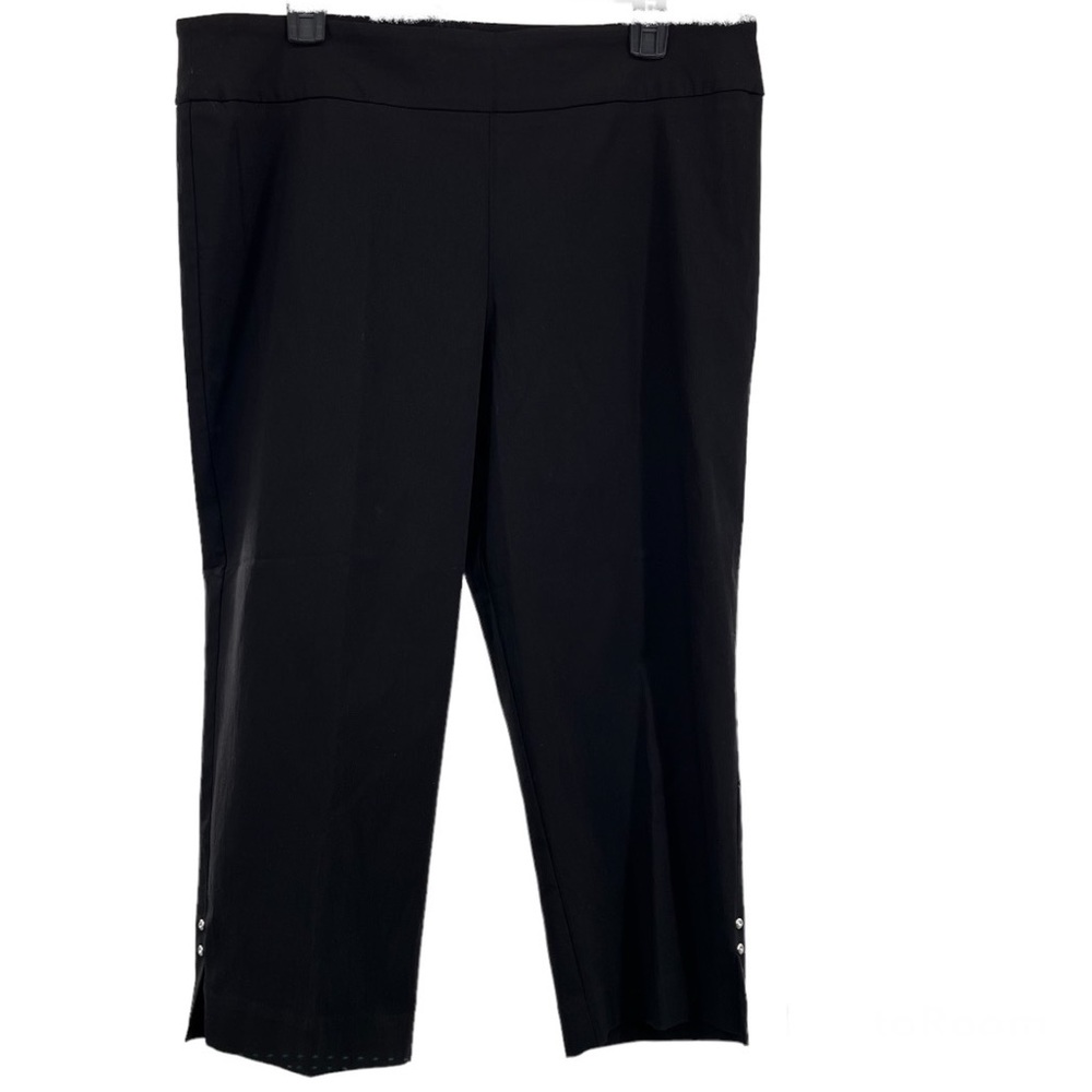 NWT Hiview Pants Black Elastic Waist Capris Crystal